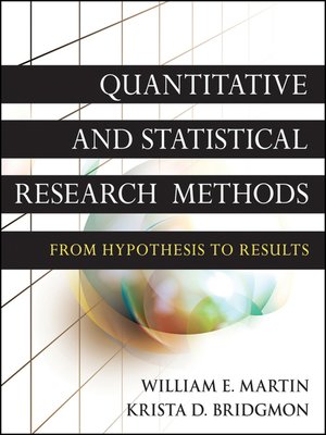 cover image of Quantitative and Statistical Research Methods